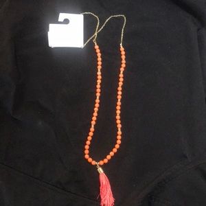 Orange beaded necklace
